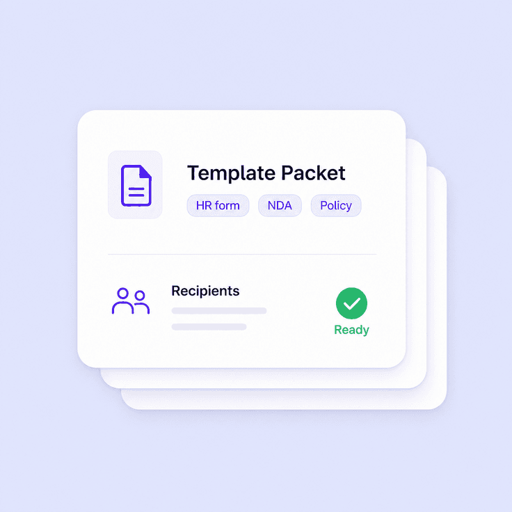 Bulk envelope creation from one document template