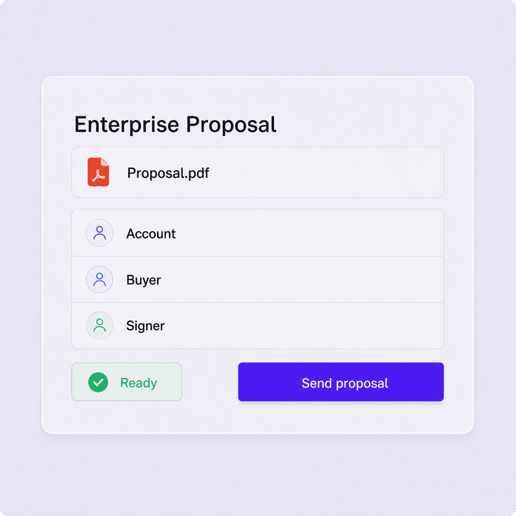 Reusable sales proposal workflow for faster sending