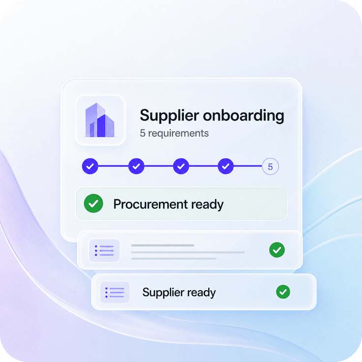 Supplier completing manufacturing onboarding agreements
