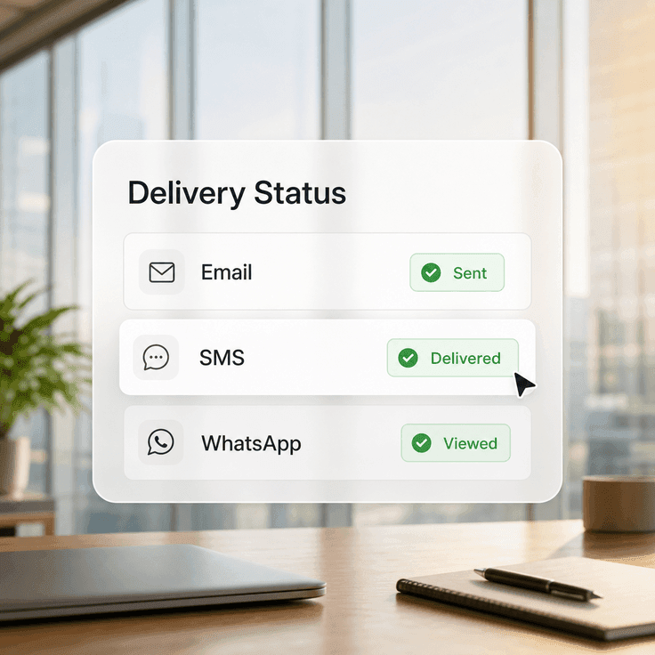 Multi-channel signing notifications across email and mobile