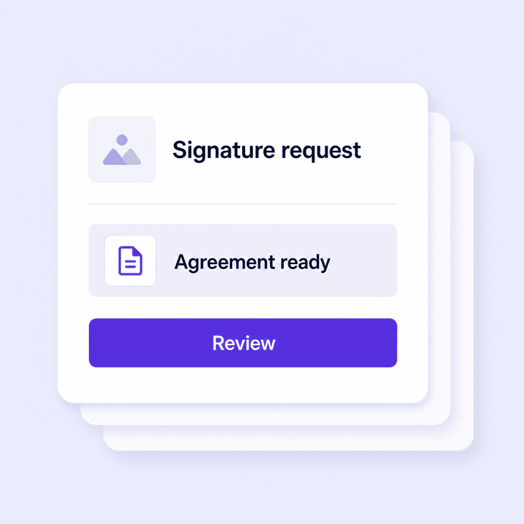 Branded eSignature email invitation preview