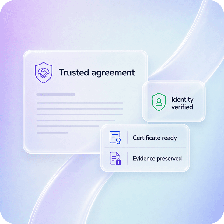Trusted financial agreement with identity and evidence controls