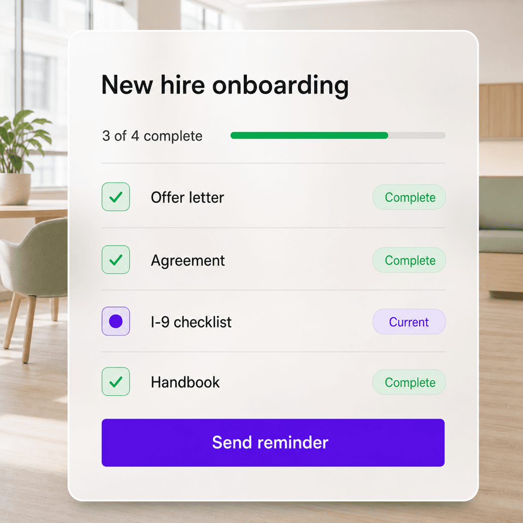 HR offer letter workflow with recipient roles