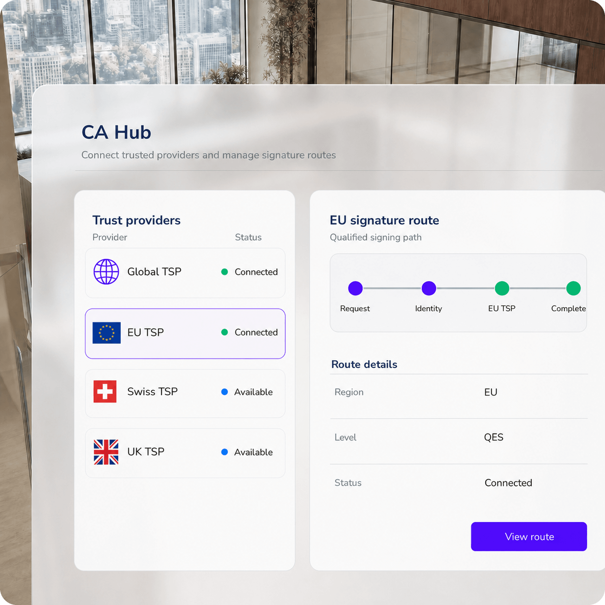 CA Hub connecting legal workflows to global Trust Service Providers