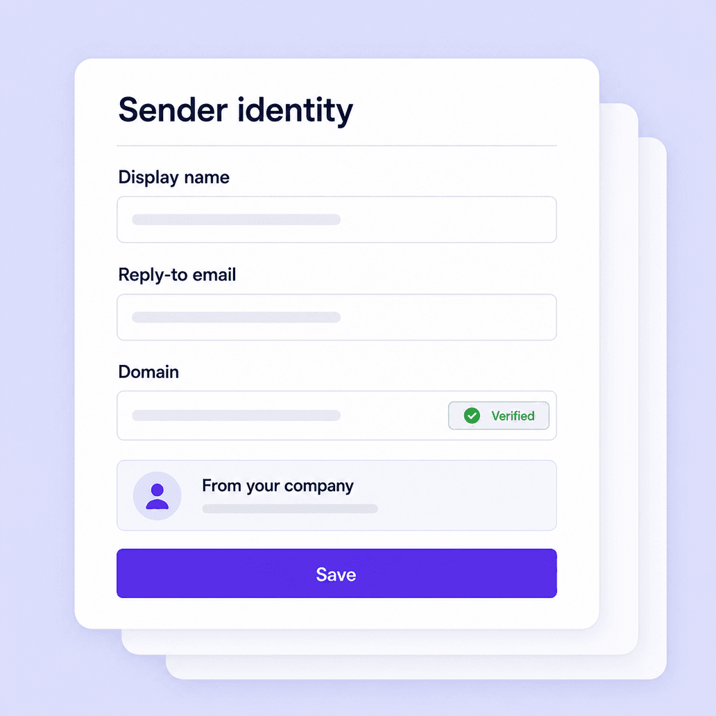 Recognizable sender identity for branded signing requests