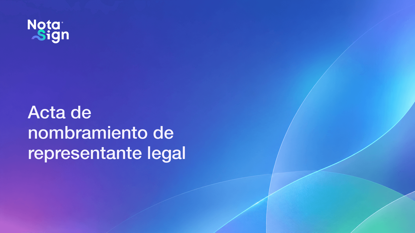 Acta de nombramiento de representante legal