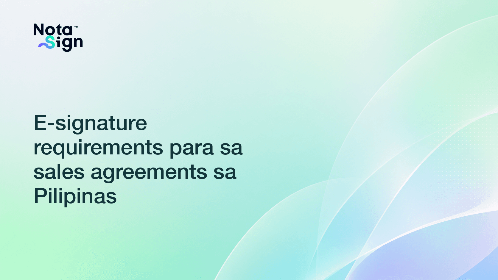 E-signature requirements para sa sales agreements sa Pilipinas