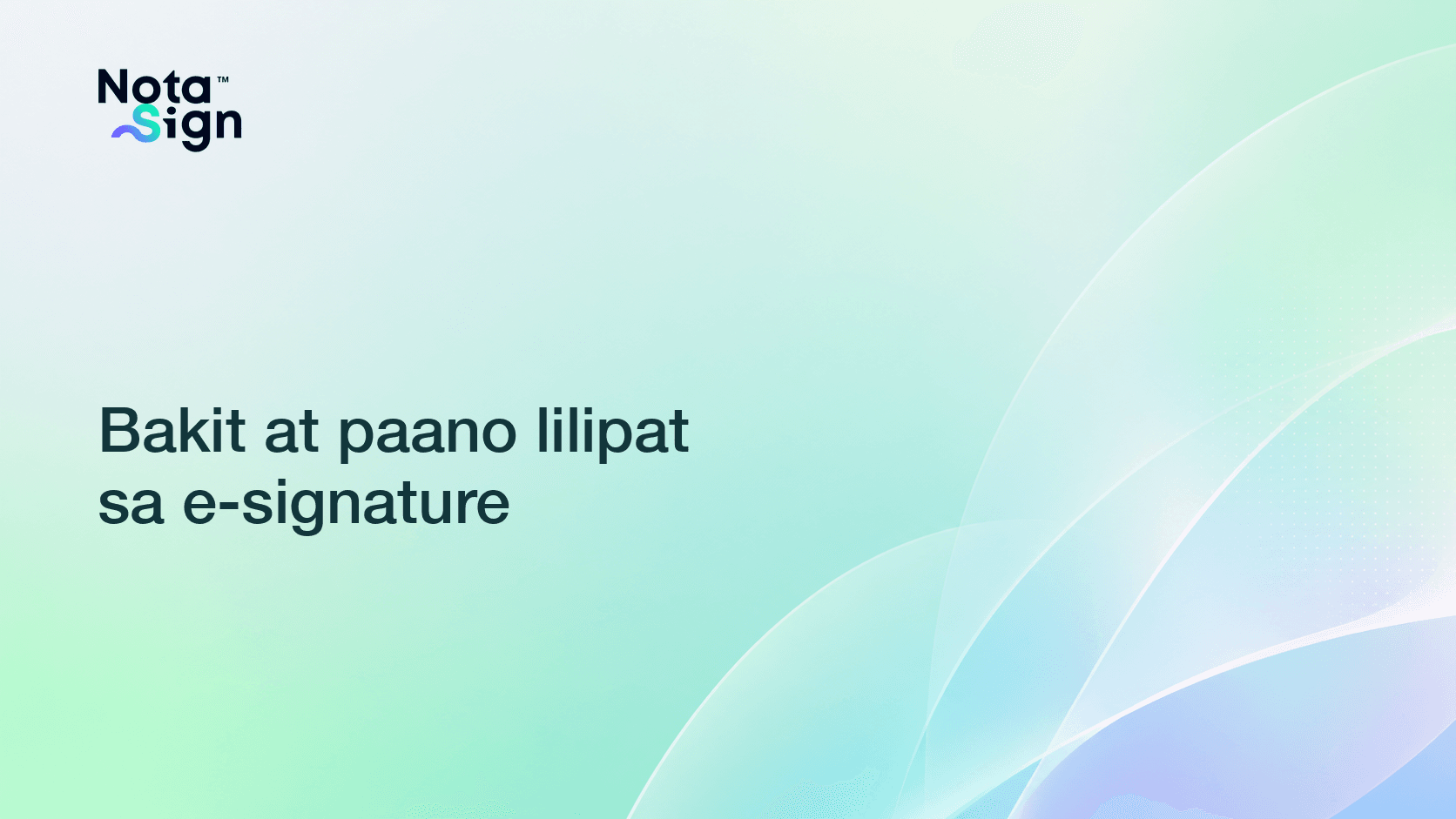 Bakit at paano lilipat sa e-signature