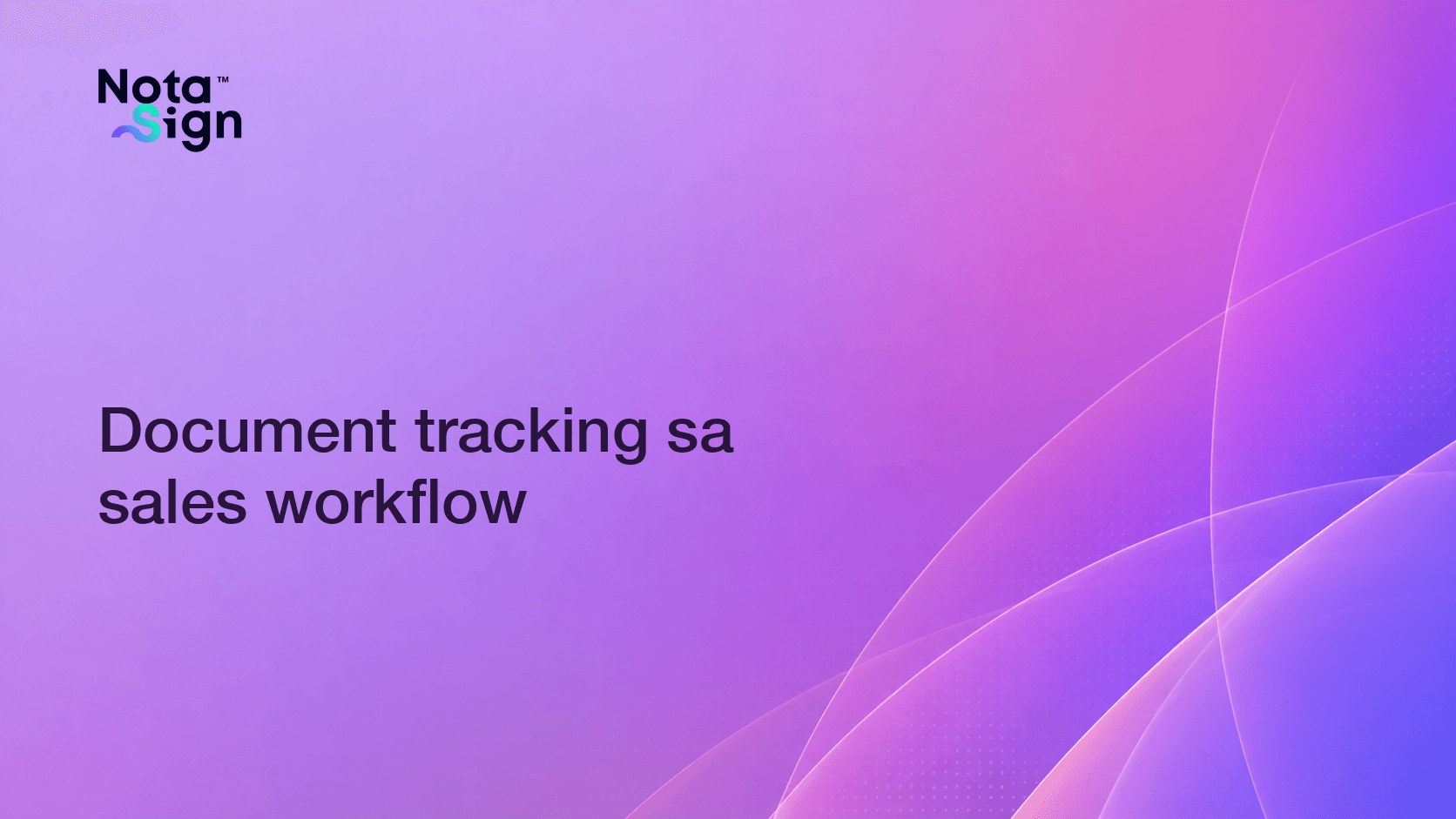 Document tracking sa sales workflow