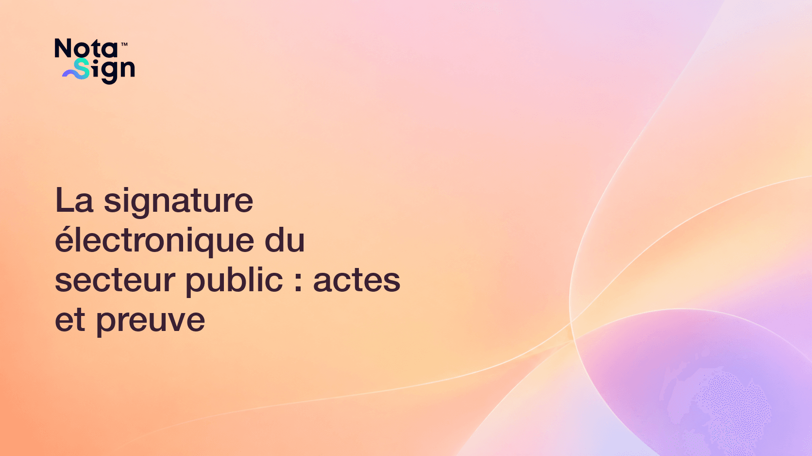 La signature électronique du secteur public : actes et preuve