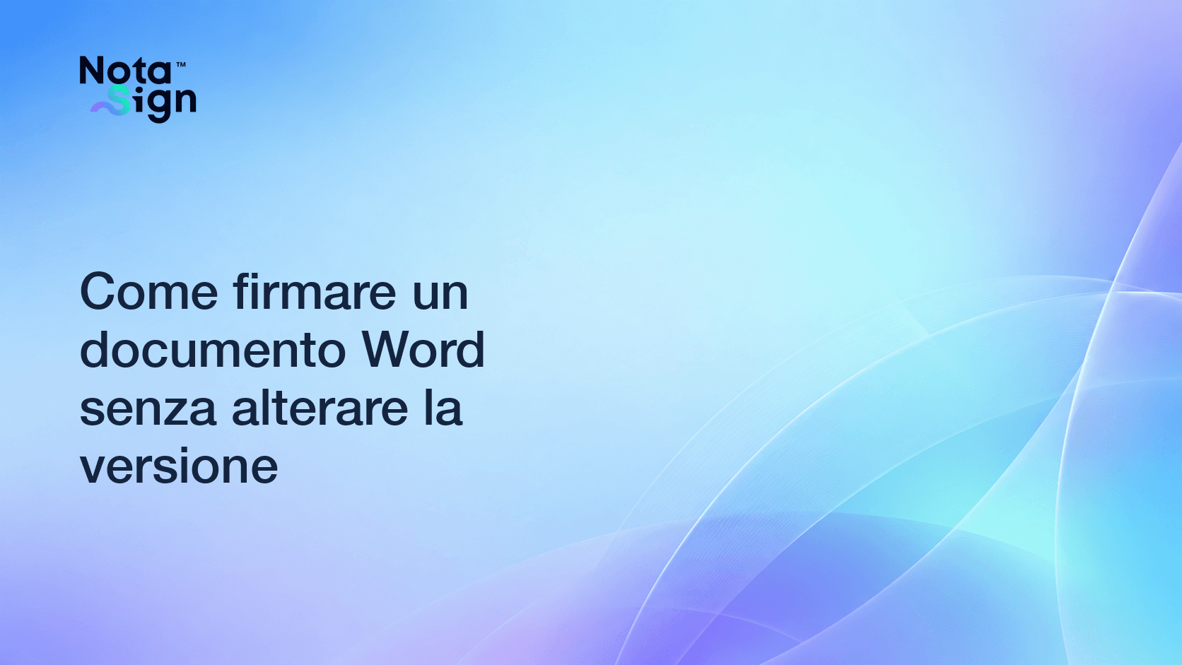 Come firmare un documento Word senza alterare la versione