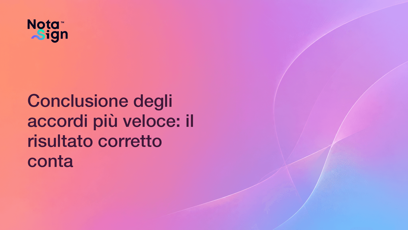 Conclusione degli accordi più veloce: il risultato corretto conta