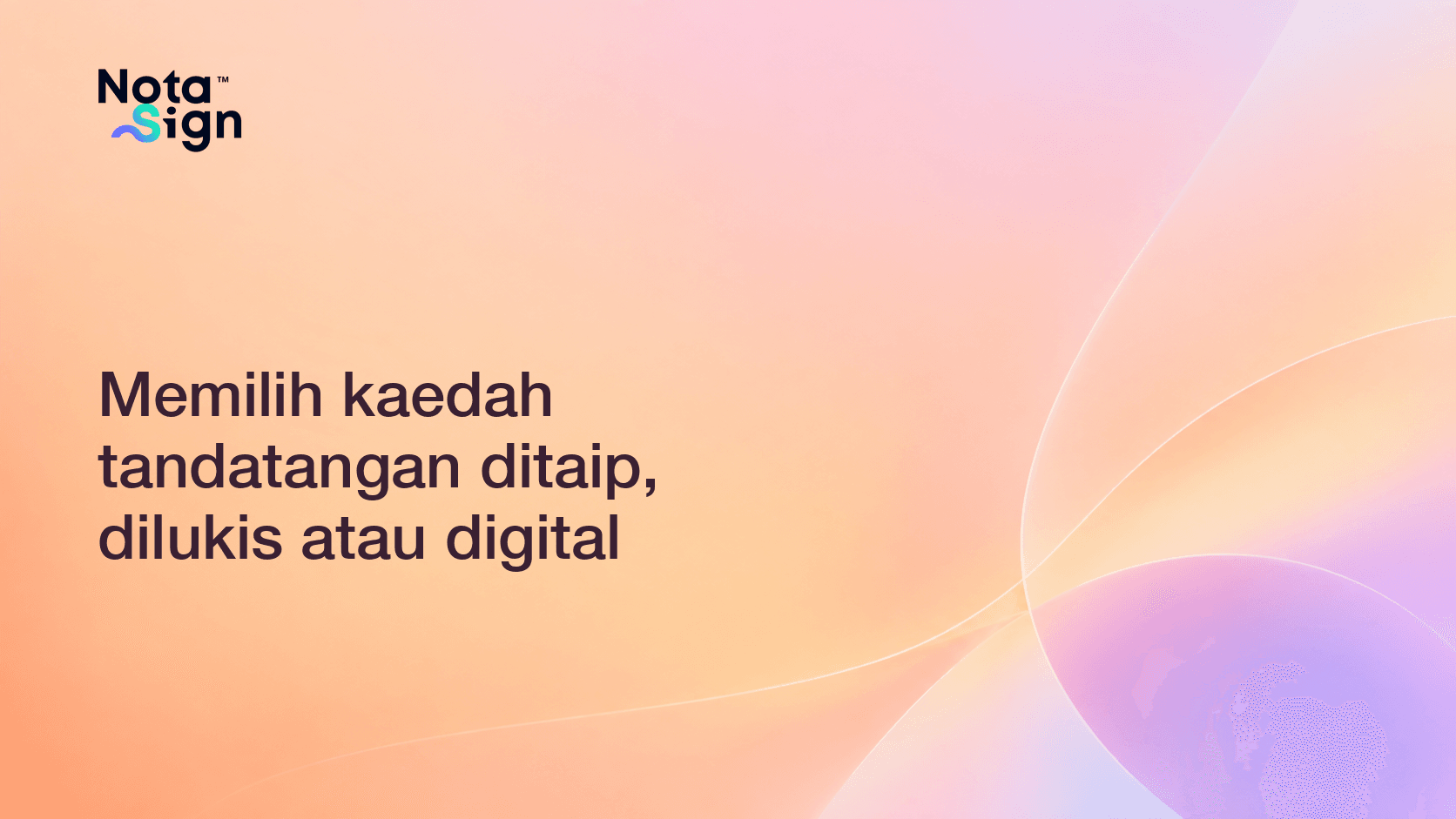Memilih kaedah tandatangan ditaip, dilukis atau digital