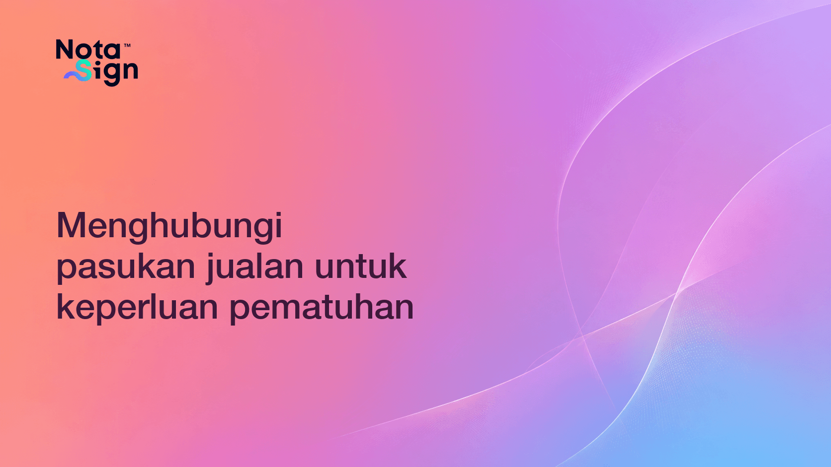 Menghubungi pasukan jualan untuk keperluan pematuhan